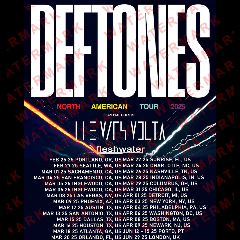DEFTONES NORTH AMERICAN TOUR 2025 Concert Album Tshirt Adult S5XL Youth 1
