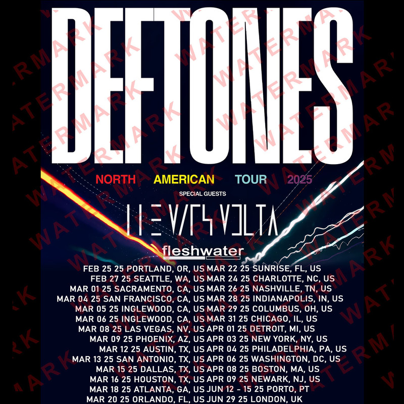 DEFTONES NORTH AMERICAN TOUR 2025 Concert Album Tshirt Adult S5XL Youth 1