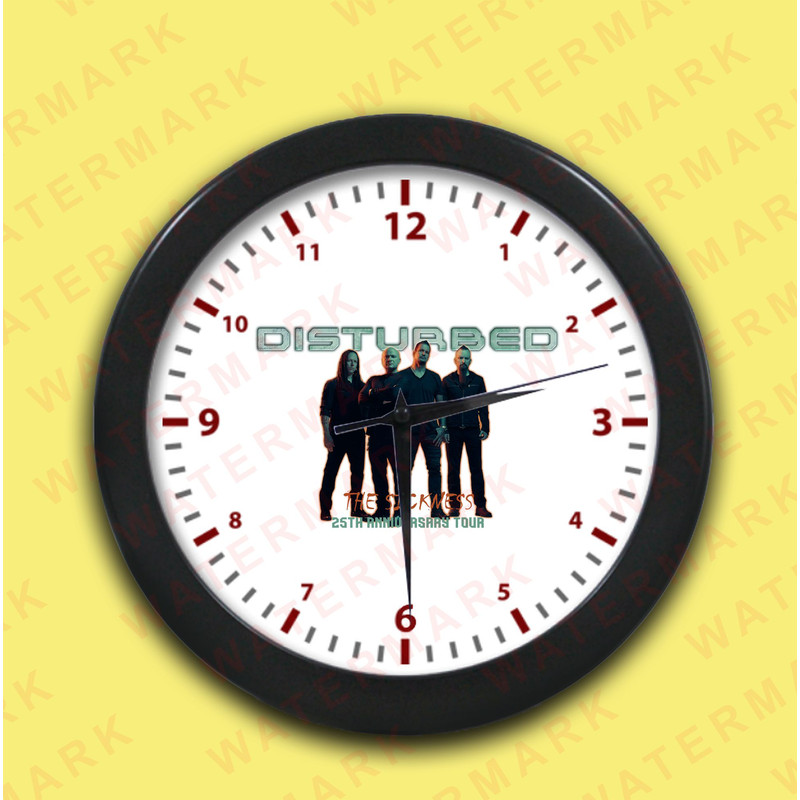 DISTURBED THE SICKNESS 25TH ANNIVERSARY TOUR 2025 Wall Clocks 0