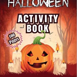 Halloween Activity Book For Kids, Coloring Page, Maze Page, Word Search, Sudoku