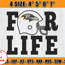 Ravens Embroidery, NFL Ravens Embroidery, NFL Machine Embroidery Digital, 4 sizes Machine Emb Files - 08-Edison