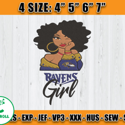 Ravens Embroidery, NFL Ravens Embroidery, NFL Machine Embroidery Digital, 4 sizes Machine Emb Files -18-Carroll