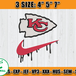 Kansas City Chiefs Nike Embroidery Design, Brand Embroidery, NFL Embroidery File, Logo Shirt 159