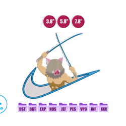 nike inosuke anime embroidery design, ni ke anime embroidery designs 94