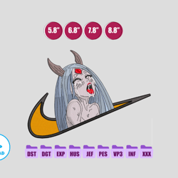 swoosh kaguya anime embroidery design, ni ke anime embroidery designs 116