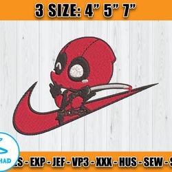 nike deadpool embroidery, disney nike embroidery, applique embroidery designs