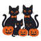 Black Cat Family For Halloween Crossstitch Pattern PDF Instant Download 0