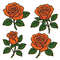 Orange Roses With Green Leaves Crossstitch Pattern PDF Instant Download 0