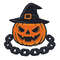 Pumpkin In A Chain For Halloween  Crossstitch Pattern PDF  Instant Download 0