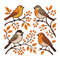Birds On Branches In Autumn Crossstitch Pattern PDF Instant Download 0