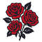 Black And Red Roses Crossstitch Pattern PDF Instant Download 0