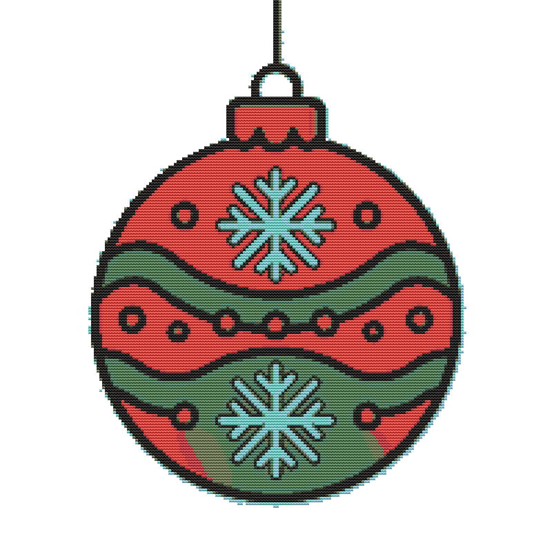 Christmas Tree Toy With A Pattern Crossstitch Pattern PDF Instant Download 0