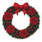 Christmas Wreath With Red Roses Crossstitch Pattern PDF Instant Download 0