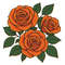 Orange Roses Crossstitch Pattern PDF Instant Download 0