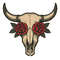 A Bulls Skull With Roses In Its Eye Sockets Cross Stitch Pattern PDF Instant Download 0
