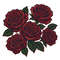 Beautiful Burgundy Roses Cross Stitch Pattern PDF Instant Download 0