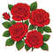 Red Bright Roses Cross Stitch Pattern PDF Instant Download 0