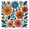 Set Of Bright Flowers Cross Stitch Pattern PDF Instant Download 0