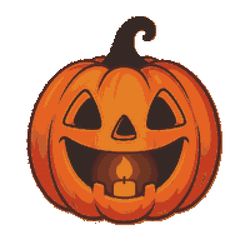 a candle burns in a pumpkin for halloween - cross stitch pattern pdf - instant download