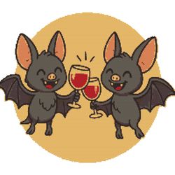 bats for halloween - cross stitch pattern pdf - instant download