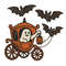 Ghost Rides In A Carriage On Halloween Cross Stitch Pattern PDF Instant Download 0