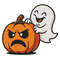 Ghost Tickles Pumpkin On Halloween  Cross Stitch Pattern PDF  Instant Download 0