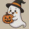Ghost With Pumpkin For Halloween  Cross Stitch Pattern PDF  Instant Download 0
