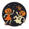 Ghosts And Pumpkins Dance On Halloween  Cross Stitch Pattern PDF  Instant Download 0