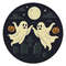 White Ghosts Fly At Night On Halloween Cross Stitch Pattern PDF Instant Download 0
