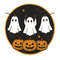Halloween Ghosts With Pumpkins Cross Stitch Pattern PDF Instant Download 0