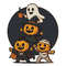 Halloween Pumpkin And Ghost Pyramid  Cross Stitch Pattern PDF  Instant Download 0