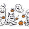 Halloween Pumpkin Ghosts And Mugs  Cross Stitch Pattern PDF  Instant Download 0