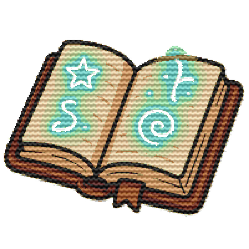Halloween Spell Book Cross Stitch Pattern PDF Instant Download 0