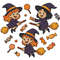 Little Witches And Candies For Halloween  Cross Stitch Pattern PDF  Instant Download 0