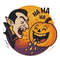 Pumpkin And Vampire Laugh Halloween  Cross Stitch Pattern PDF  Instant Download 0