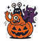 Pumpkin Monsters For Halloween  Cross Stitch Pattern PDF  Instant Download 0
