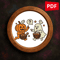Pumpkins And Ghosts Collect Candy In Baskets On Halloween  Cross Stitch Pattern PDF  Instant Downlo 0