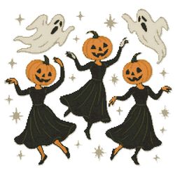 pumpkins have fun on halloween - cross stitch pattern pdf - instant download