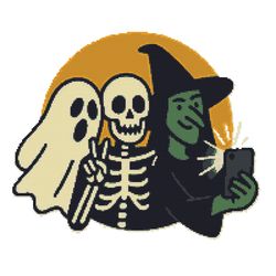 selfie for halloween - cross stitch pattern pdf - instant download