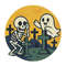 Skeleton And White Ghost Halloween Cross Stitch Pattern PDF Instant Download 0