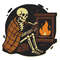 Skeleton With A Book For Halloween  Cross Stitch Pattern PDF  Instant Download 0