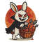 Vampire Bunny For Halloween  Cross Stitch Pattern PDF  Instant Download 0