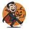 Vampire Carries Pumpkin On Halloween  Cross Stitch Pattern PDF  Instant Download 0