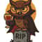 Vampire Owl In A Cape With Fangs For Halloween Cross Stitch Pattern PDF Instant Download 0