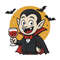 Vampire With A Glass For Halloween  Cross Stitch Pattern PDF  Instant Download 0