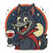 Vampire Wolf Against The Moon For Halloween  Cross Stitch Pattern PDF  Instant Download 0