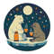 Tea Drinking In Winter On An Ice Floe Cross Stitch Pattern PDF Instant Download 0