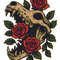 Wolf Skeleton With Roses Cross Stitch Pattern PDF Instant Download 0