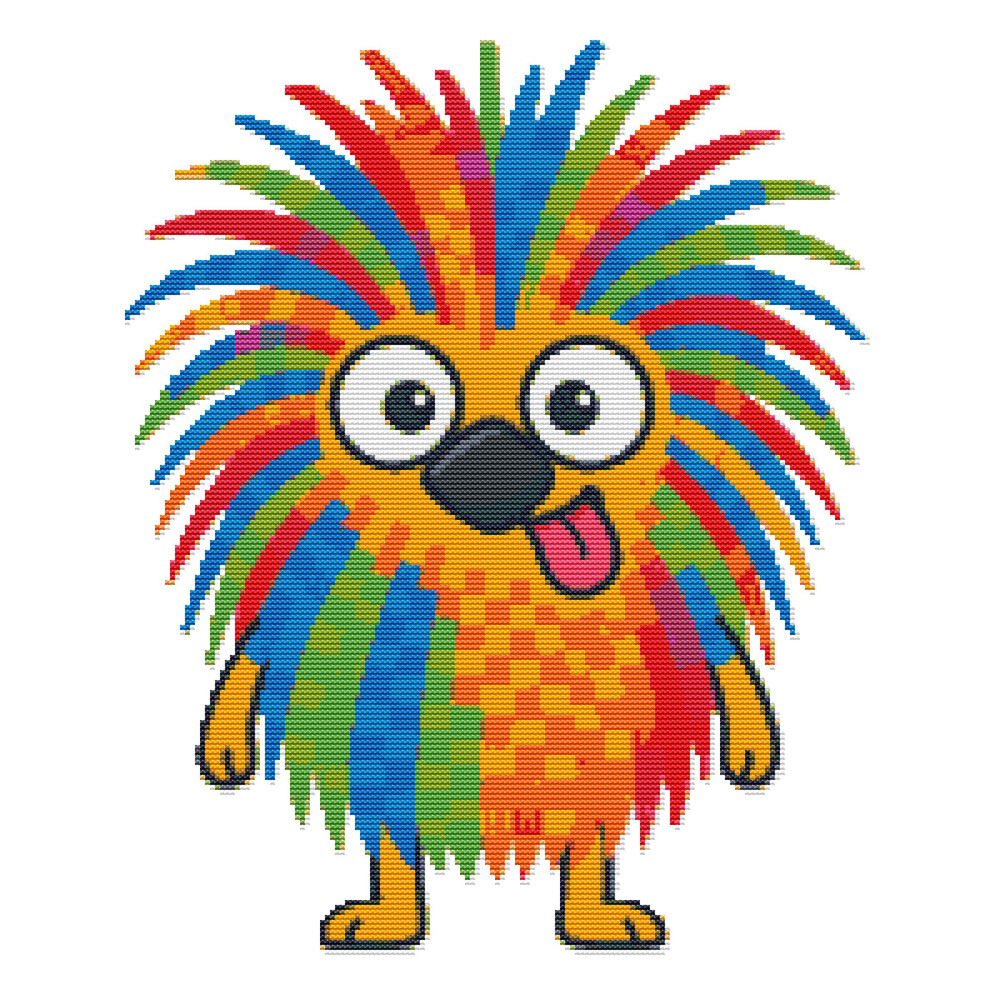 A Beautiful Hedgehog Is Standing Cross Stitch Pattern PDF Instant Download 0