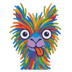 alpaca's surprised face - cross stitch pattern pdf - instant download
